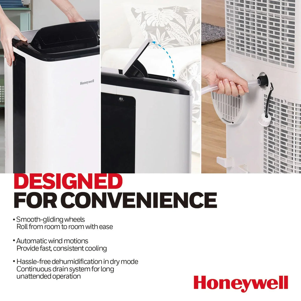 BTU & Portable Dehumidifier Smart Air Control, Voice WiFi HF0CESVWK6 10,000 Conditioner with Honeywell