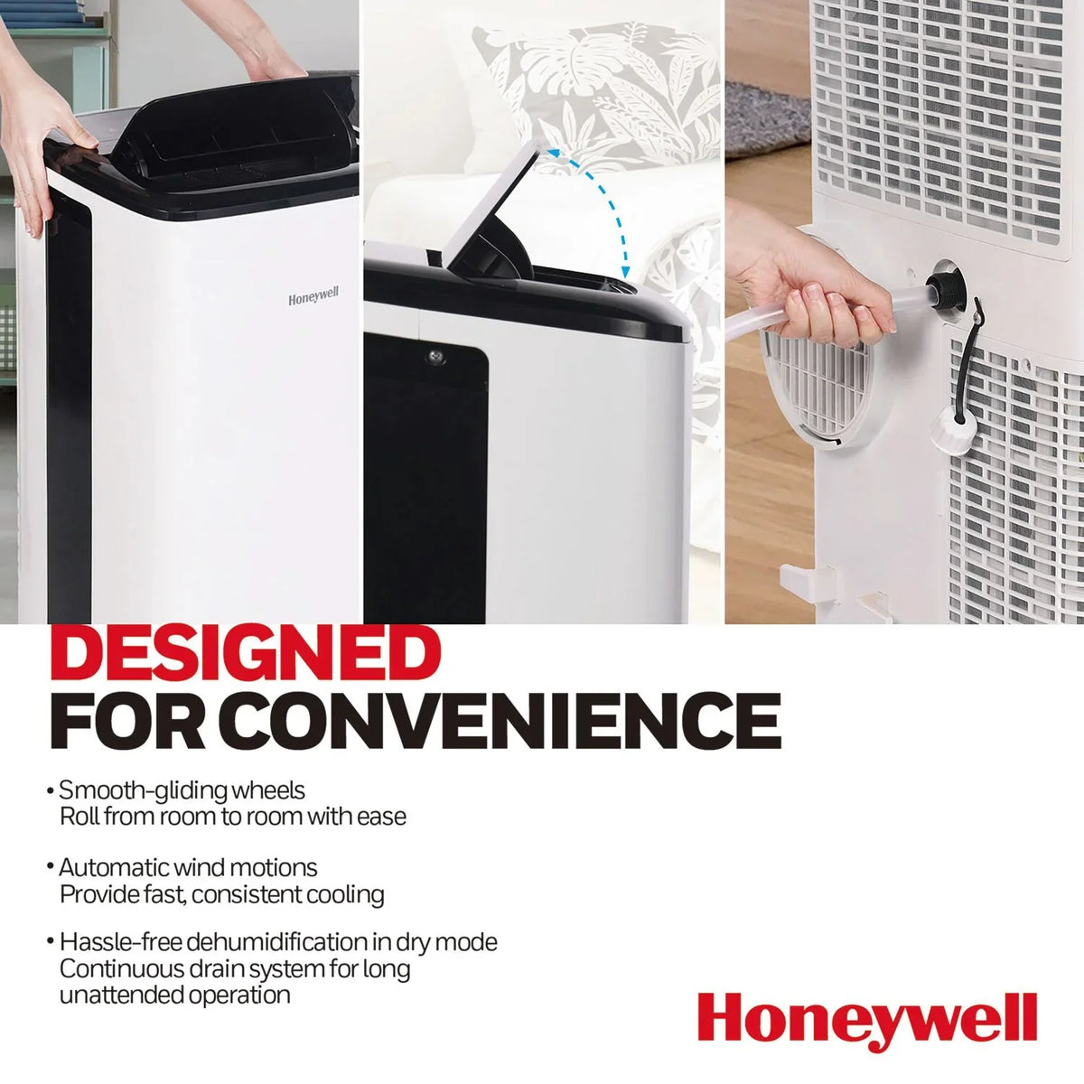 BTU & Portable Dehumidifier Smart Air Control, Voice WiFi HF0CESVWK6 10,000 Conditioner with Honeywell