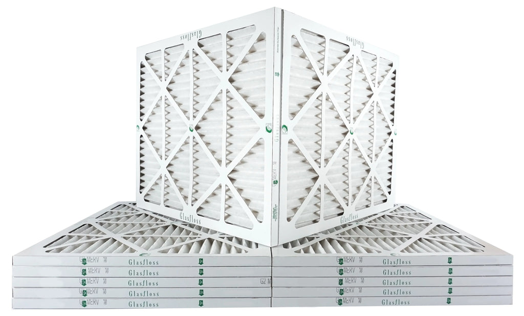 Size: 24.5x7/8 Glasfloss (Actual 10 - Air Furnace - inch) Filter 14.5 x MERV 15x25x1 -Qty:12 - in USA Made