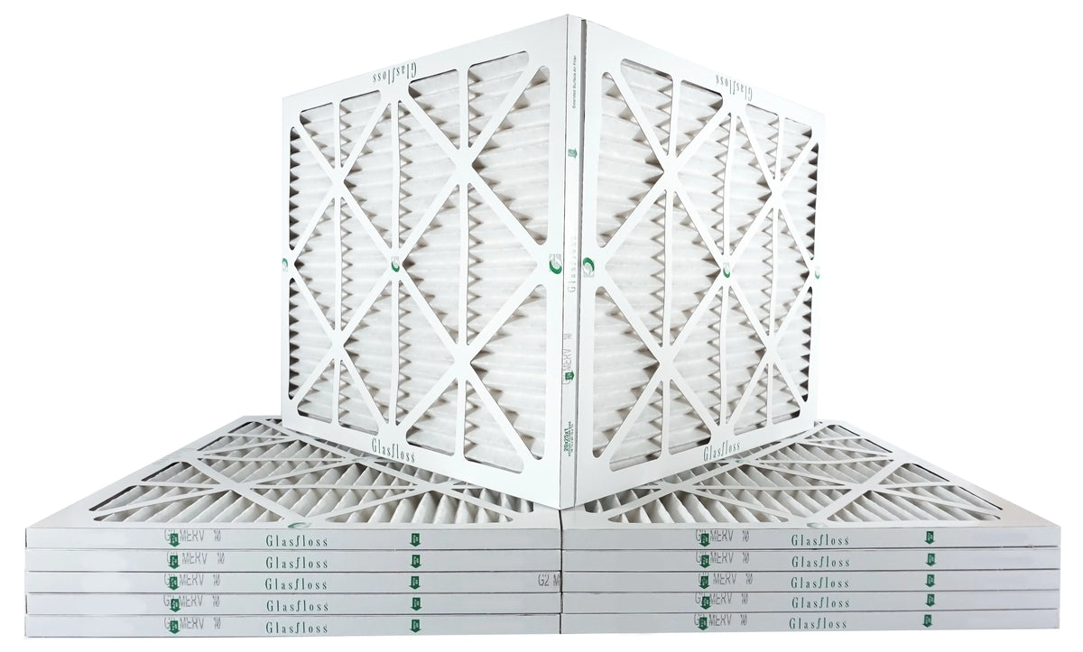 Size: 24.5x7/8 Glasfloss (Actual 10 - Air Furnace - inch) Filter 14.5 x MERV 15x25x1 -Qty:12 - in USA Made