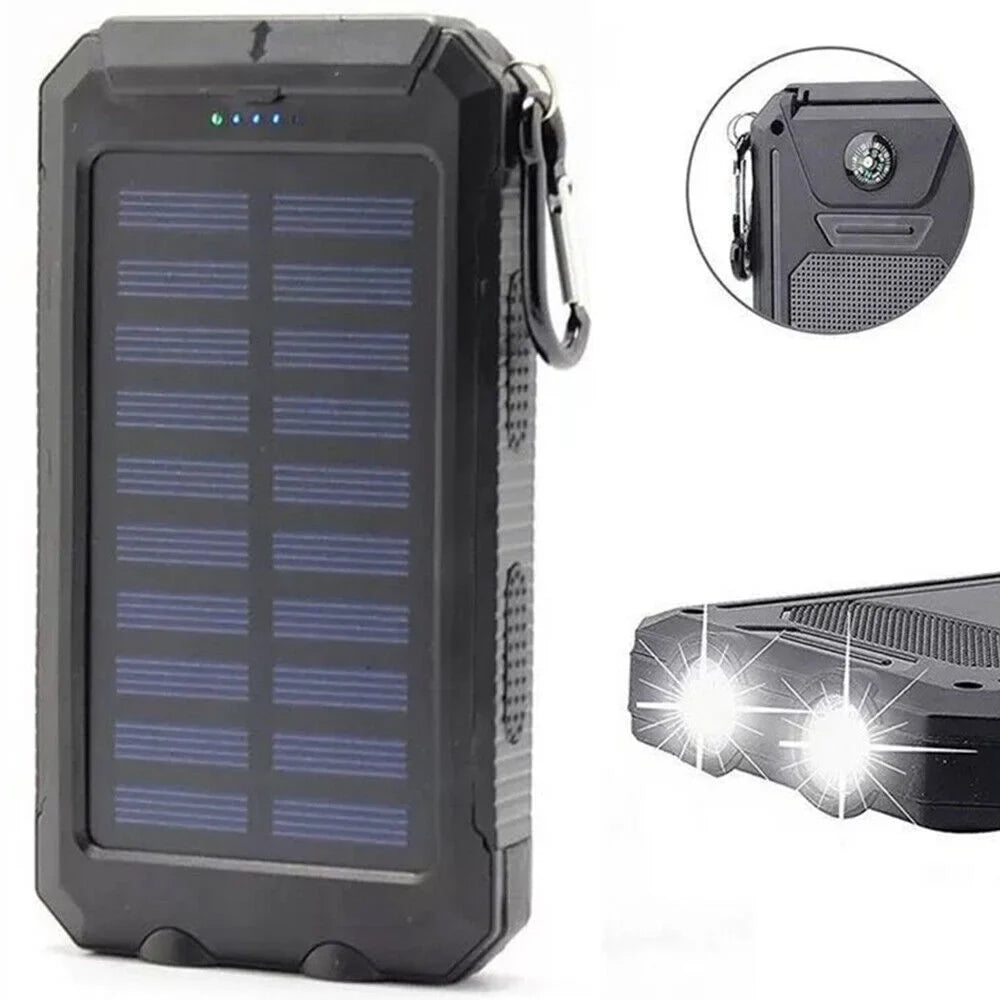 Portable Bank Waterproof US 9000000mAh Power 2023 Charger Battery Solar External