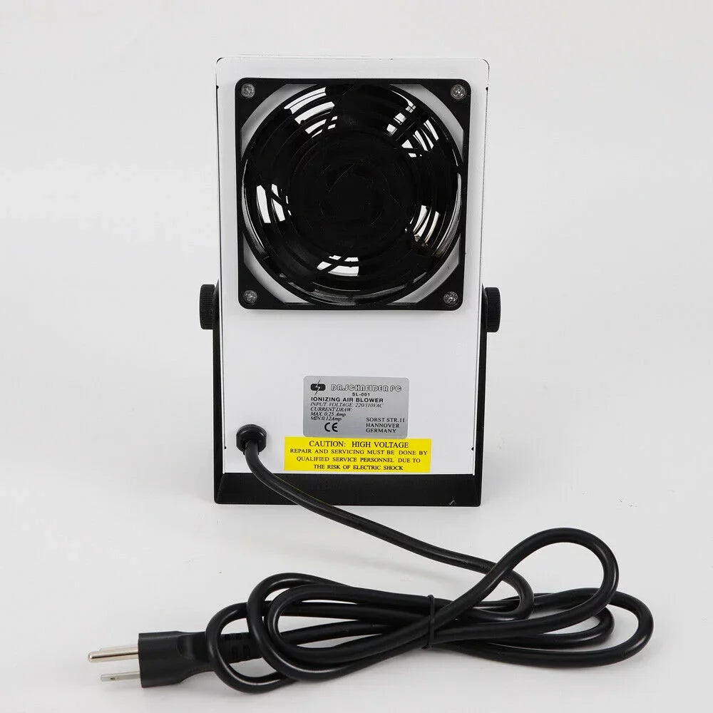 Discharge Fan Ion Static Ionizer Air Eliminator 110V OUKANING Ionizing Blower Anti-Static