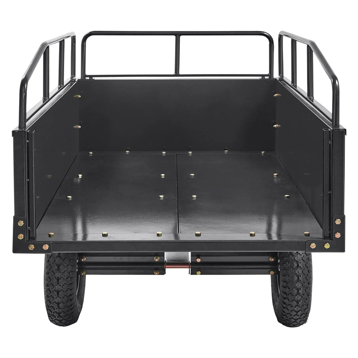 Dump VEVOR Utility 15 Garden Steel for Cubic Cart ATV Feet Mower Heavy Lawn with 750lb Capacity, Riding Trailer, Duty Trailer Tractor