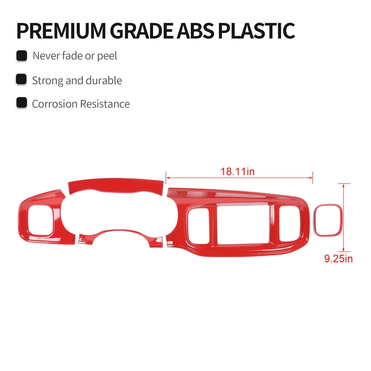 Charger Center 2015-2022,Red Trim Board Covers for Interior Console Dodge Dash CheroCar