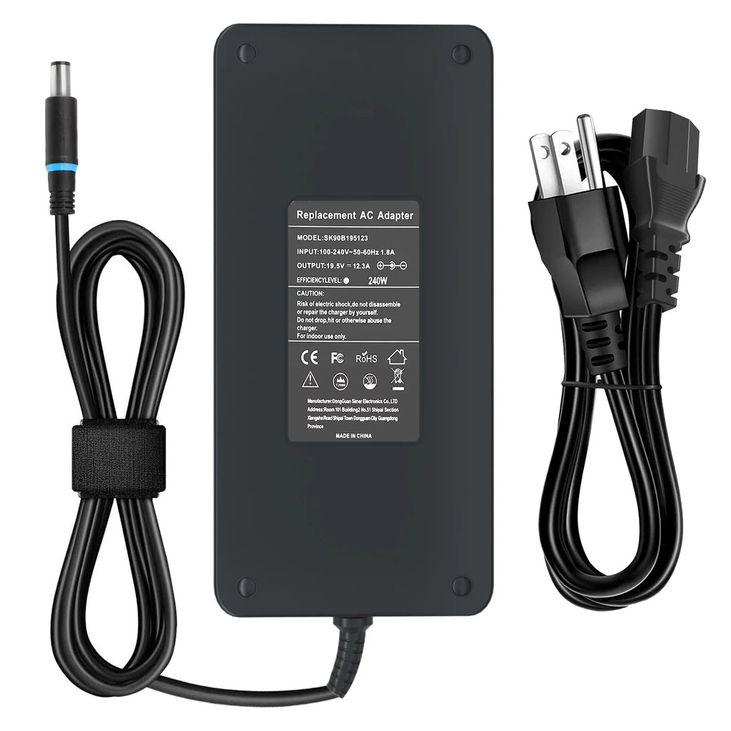 M11X Dell M6800 M15 M6700 AC M17X Alienware R4 Dell R2 15 Laptop Adapter M14X G7 17 R1 G5 M6500 R3 Precision M6400 240W 7710 7540 M17 M4300 Power 180W Supply Cord R5 Charger for G3 Fit