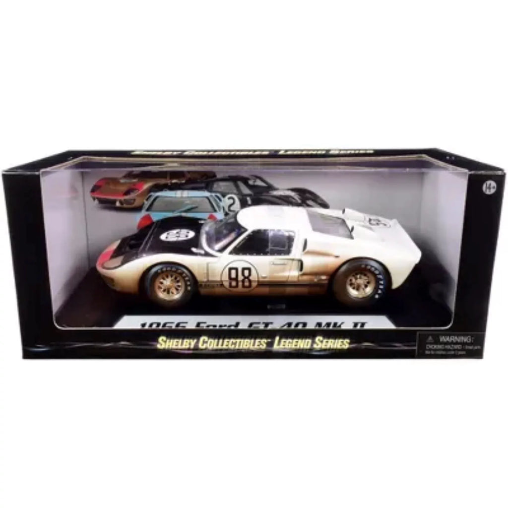 by MK GT-40 #98 Model Hood with Car Black 1/18 (Dirty 1966 Diecast Version) Race Shelby Collectibles II After White