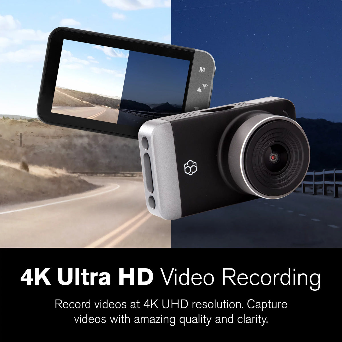 Wide Mode LCD Angle Screen, Range Pro 150 Dynamic with High Record Park G-Sensor Resolution Technology App, for with GPS 4K UHD 3" and Day/Night. Roadcam Lense, Degree Yada