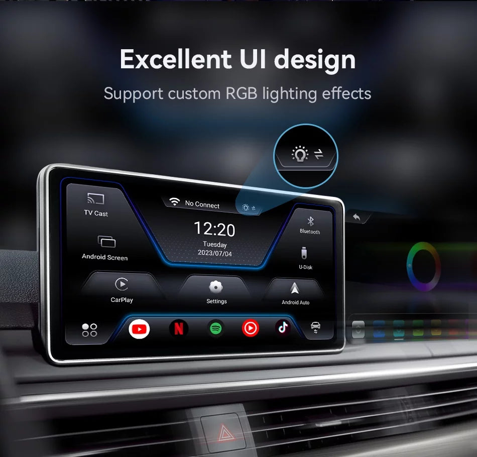 Auto YouTube Output，8 Wireless 2+16G Multimedia HDMI Support AI Android with Biniz SIM/TF with Core, Carplay Box 4G Carplay Card,for Video 11, Factory Wired Box Cars Box Netflix Magic Carplay Android