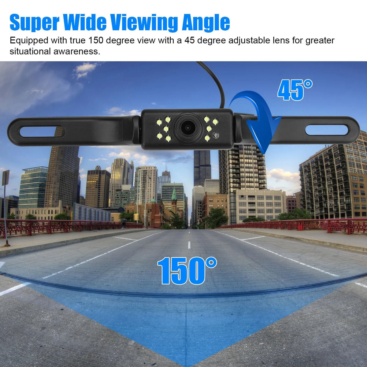 Parking View Car + Camera Monitor Night Vision Kit Backup Rear Mirror System 5"