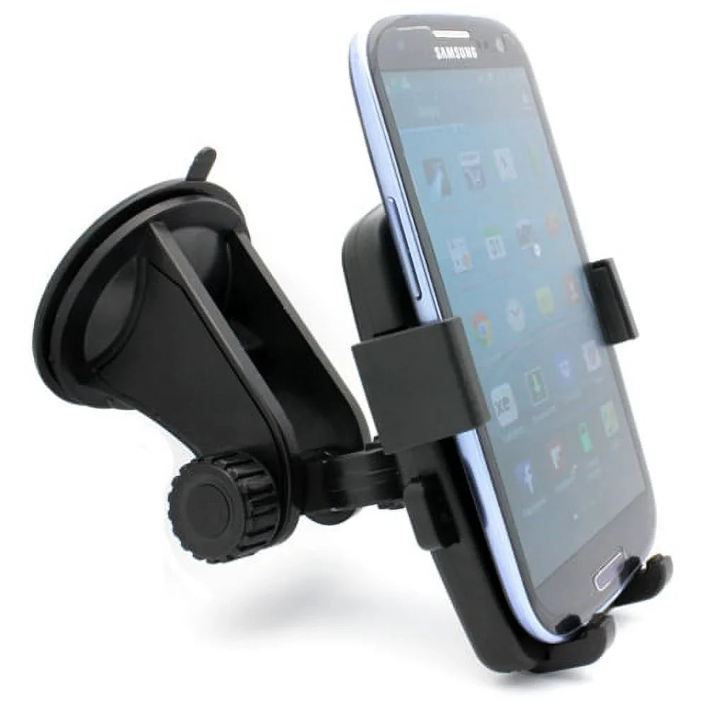 ALW Active Window On5 Galaxy Holder Prevail Active, Easy Phone Sport Glass Car S6 (SM-G860P) Note for Suction Mega 2 2 Windshield Mini Mount Stand S906L S5 Samsung LTE Black Rotating Dock S4, Cradle