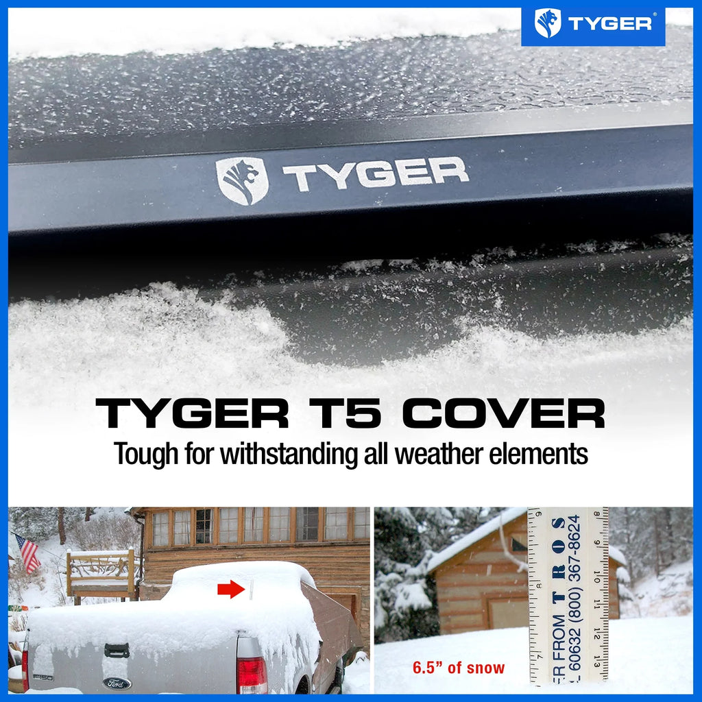 2019 2014-2018 Cover GMC TG-BC5C3007 | T5 Tyger Compatible Silverado | 2500 Truck Auto 6'6" Hardtop / Aluminum Bed Alloy Chevy Tonneau 2015-2019 Bed Sierra HD; 1500; LD/Limited | with HD 3500