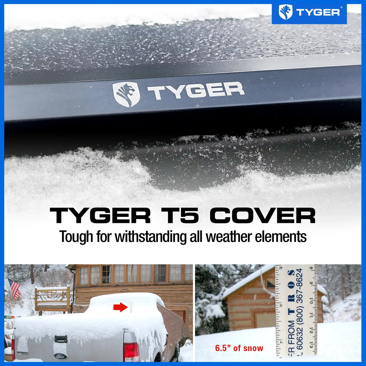 2019 2014-2018 Cover GMC TG-BC5C3007 | T5 Tyger Compatible Silverado | 2500 Truck Auto 6'6" Hardtop / Aluminum Bed Alloy Chevy Tonneau 2015-2019 Bed Sierra HD; 1500; LD/Limited | with HD 3500