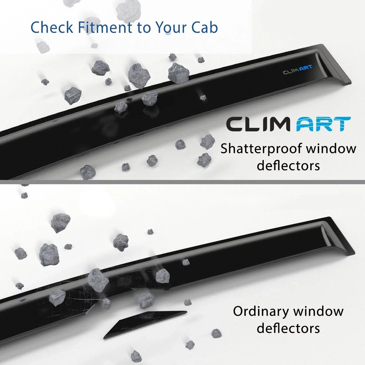 Rain ART Crew Guards (Chevy) Durable Truck with Chevrolet 2019-2024 Cab, Window Vent Silverado/GMC Compatible 419160 Window Visors, 4pcs- Sierra Accessories, 1500 Incredibly Deflectors, Tape-on CLIM