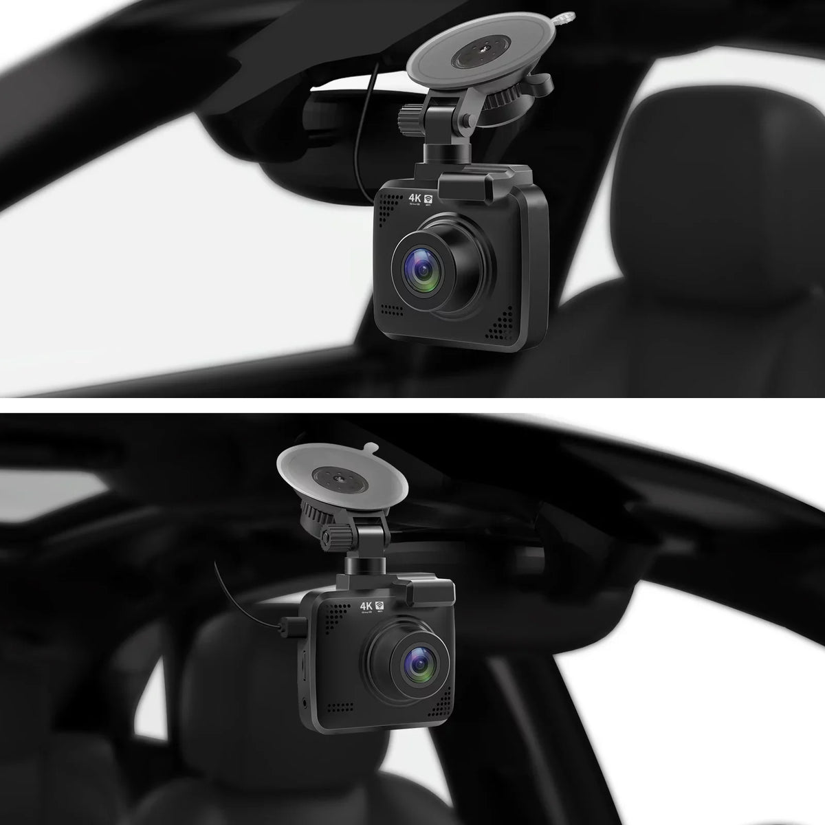 Cam Recording, Dash Wide Car Rear with WDR, Front Cam Loop Night Dash Camera, 4K Monitor, Angle Built-in GPS 2160P G-Sensor, Vision, Recorder Cars, WiFi & with 170° Parking FHD and Driving for