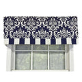 3" Style Banded Rod 50" Ozbourne RLF Valance Home 16" by Navy x Pocket
