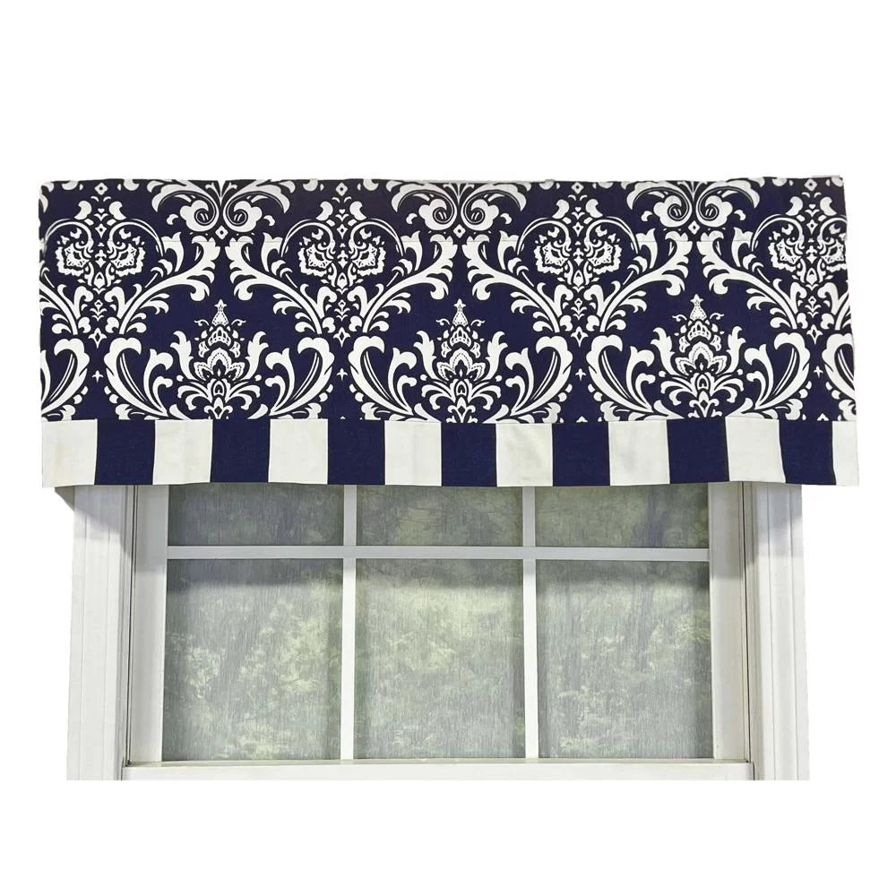 3" Style Banded Rod 50" Ozbourne RLF Valance Home 16" by Navy x Pocket