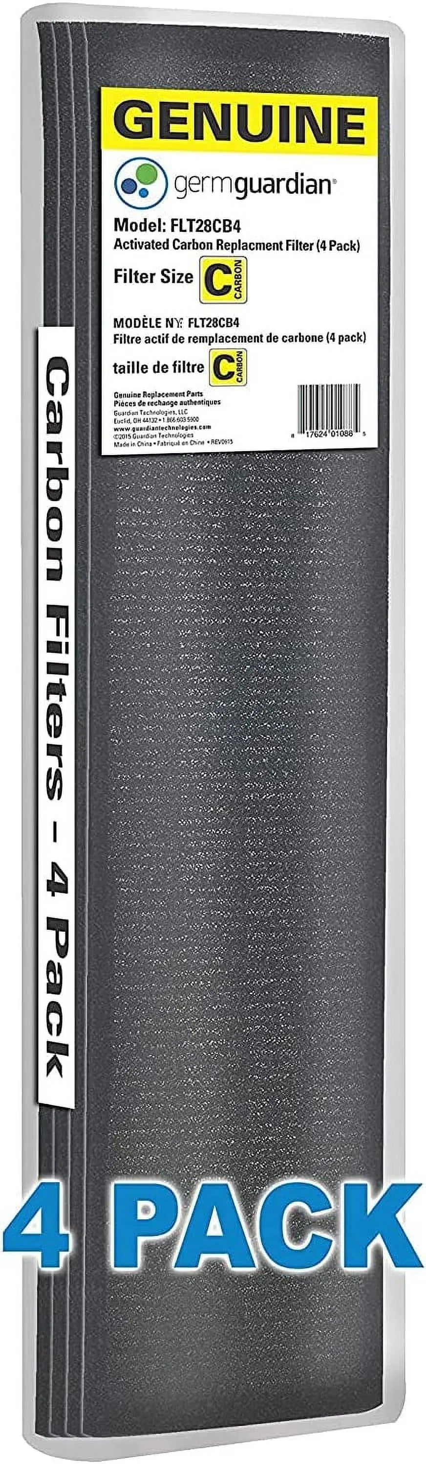Carbon germguardian Purifiers, Germ FLT28CB4 for AC5000 with Technologies Air Air Filter Genuine for C Guardian 4-Pack Series Purifier FLT5000 use Guardian GermGuardian Filter