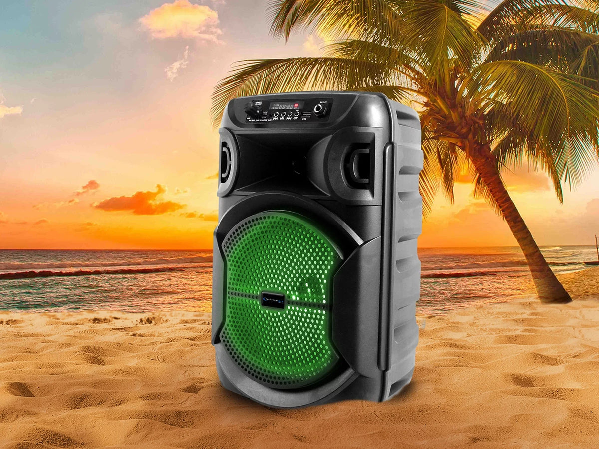 BOOM8 w/Bluetooth Technical LED Speakers Pro Portable TWS 8" Party (2) Wireless
