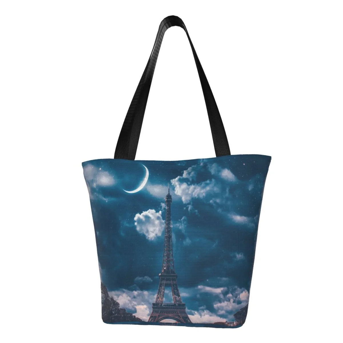 Tote Bag,Shoulder Bag Large Handbags Lukts Night Shopping Capacity Eiffel Tower Bag At Hobos Women'S