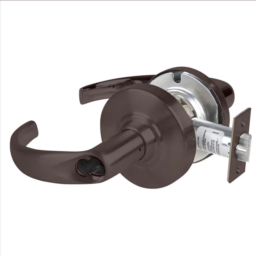 1 Lock Schlage Rubbed Prep Finish Non-Handed Grade Lever SFIC Oil Entrance/Office Sparta ND91BD SPA 613 Less Bronze Core