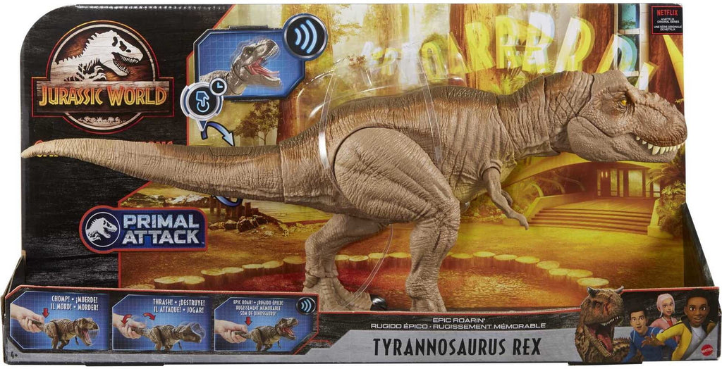 World for Figure Roarin’ Tyrannosaurus Years Action & Large Epic 4 Up Rex Ages Jurassic