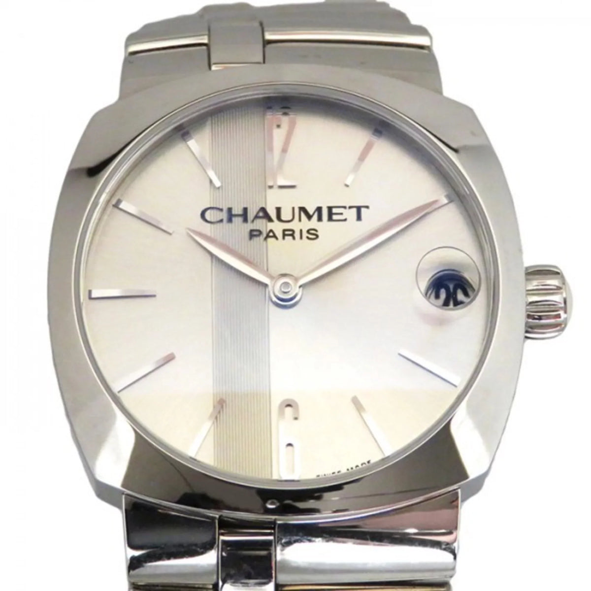 silver Chaumet (Good) watch Dandy Pre-Owned dial ladies CHAUMET W1166029K Miss