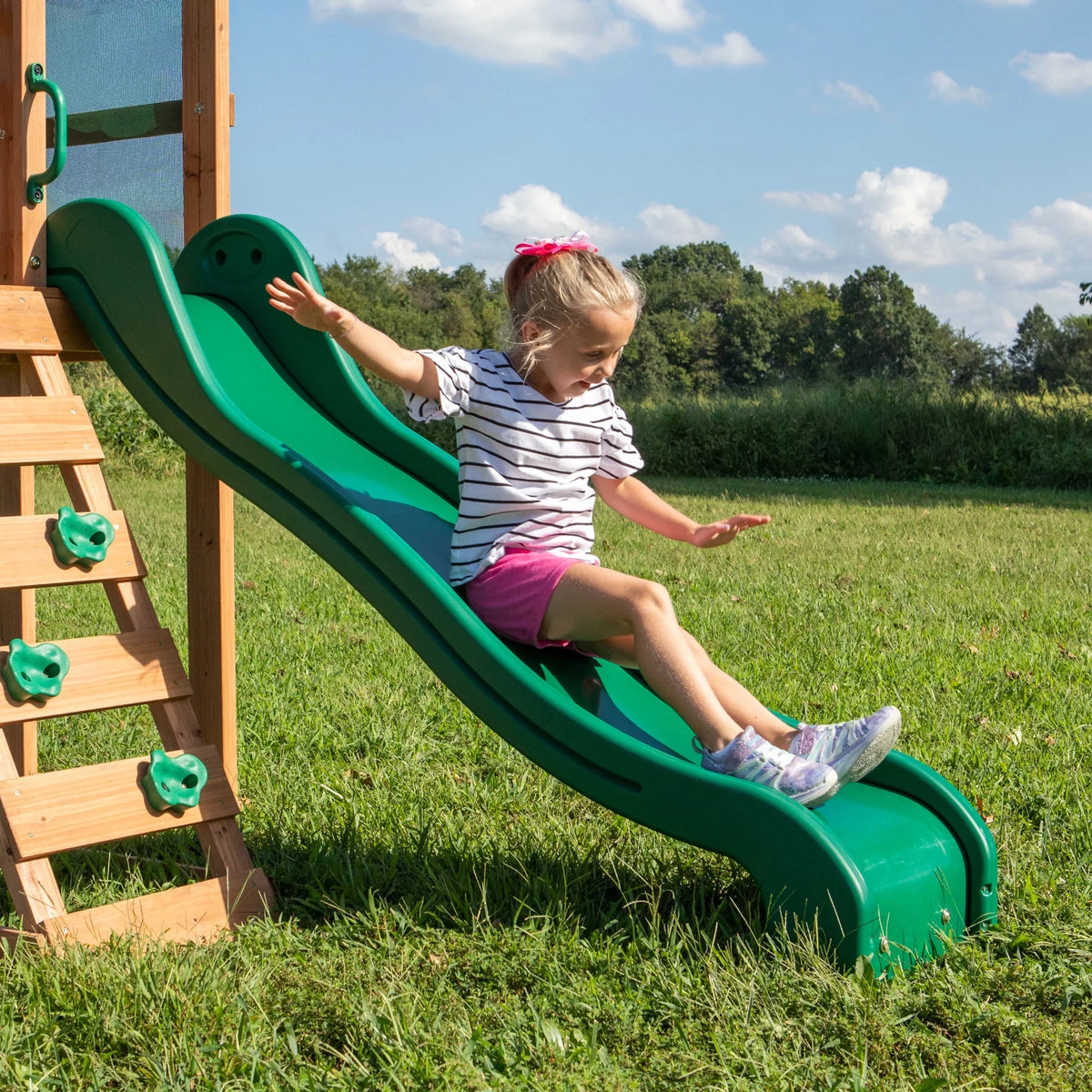 Discovery Buckley Swing Set Hill Backyard