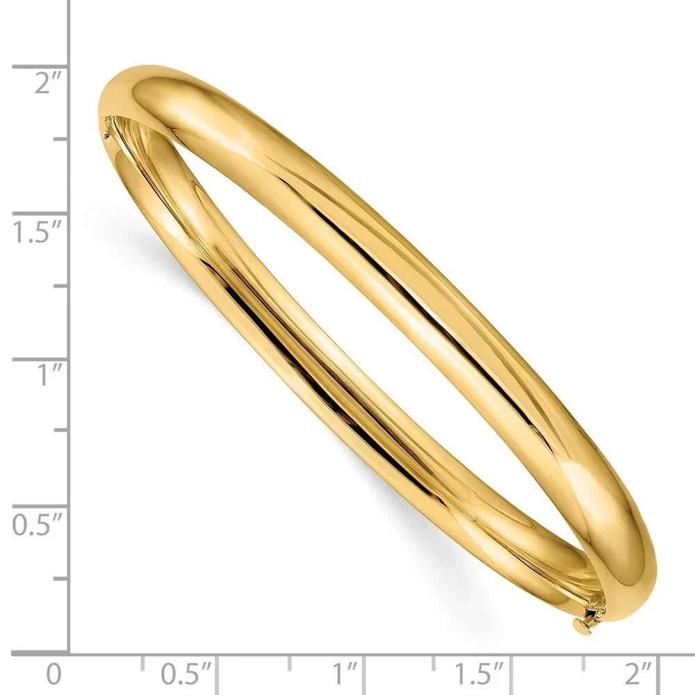 4/16 Bracelet High Polished Hinged Oversize 14k QHP4/16O Bangle