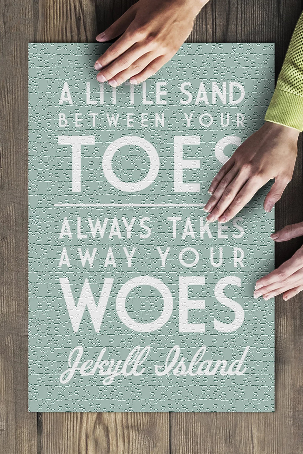 Georgia, Adults Jigsaw Puzzle (19x27 Made Simply Jekyll A Family, Your Little Sand Piece and Island, 500 USA) Between inches, for in Premium Said Toes,