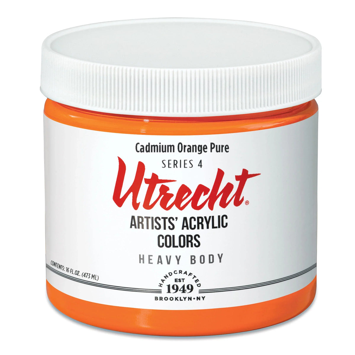 Artists' Acrylic Orange, Pint Utrecht - Paint Cadmium