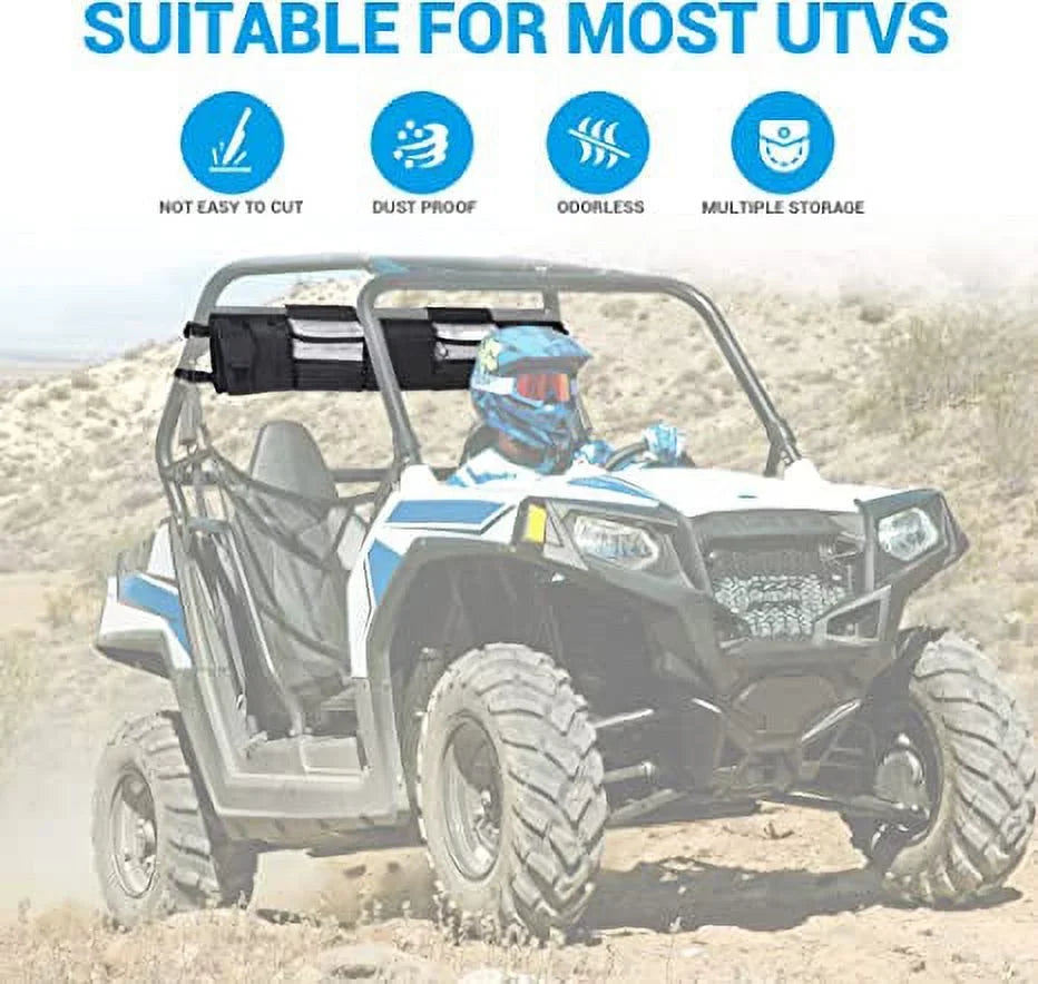 MICTUNING Most Bag UTVs Tools Rear Polaris, Storage Roll Cage UTV Bags, UTVs, and Black Full Solution Organizer, for Yamaha Kawasaki Storage Gear Size Cargo