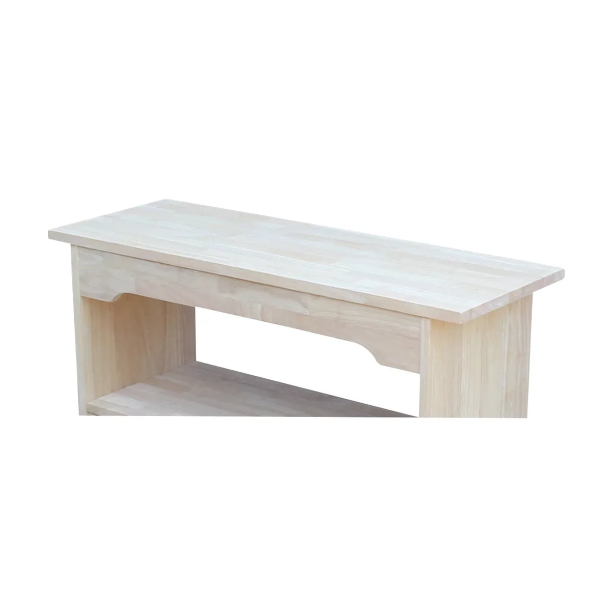 Concepts Indoor Wood International Brookstone 36" Bench Solid Long, - Unfinished