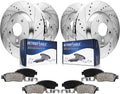for 2019 Maxima Drilled Detroit Slotted Rotors 16-19 Axle 2018 12.12" - Rotors Rear 09-14 12.56" Front Replacement: Kit 2017 Rear Brake Brake 2016 Nissan Ceramic 2009-2014 Pads Brakes Front