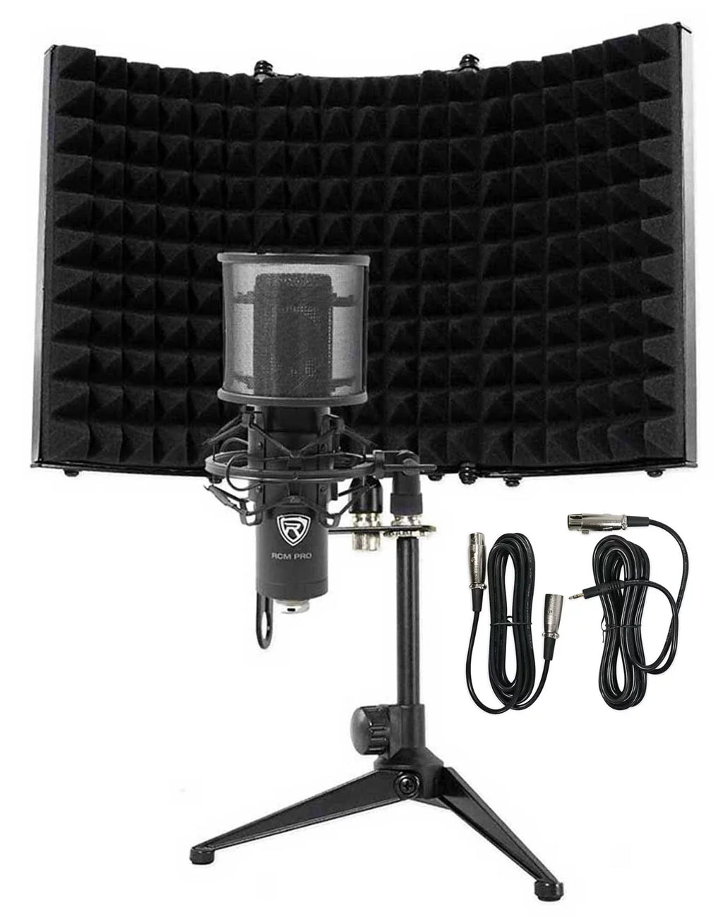 Condenser PRO Shield Rockville Podcast Studio/Recording RCM Microphone+Isolation