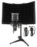 Condenser PRO Shield Rockville Podcast Studio/Recording RCM Microphone+Isolation