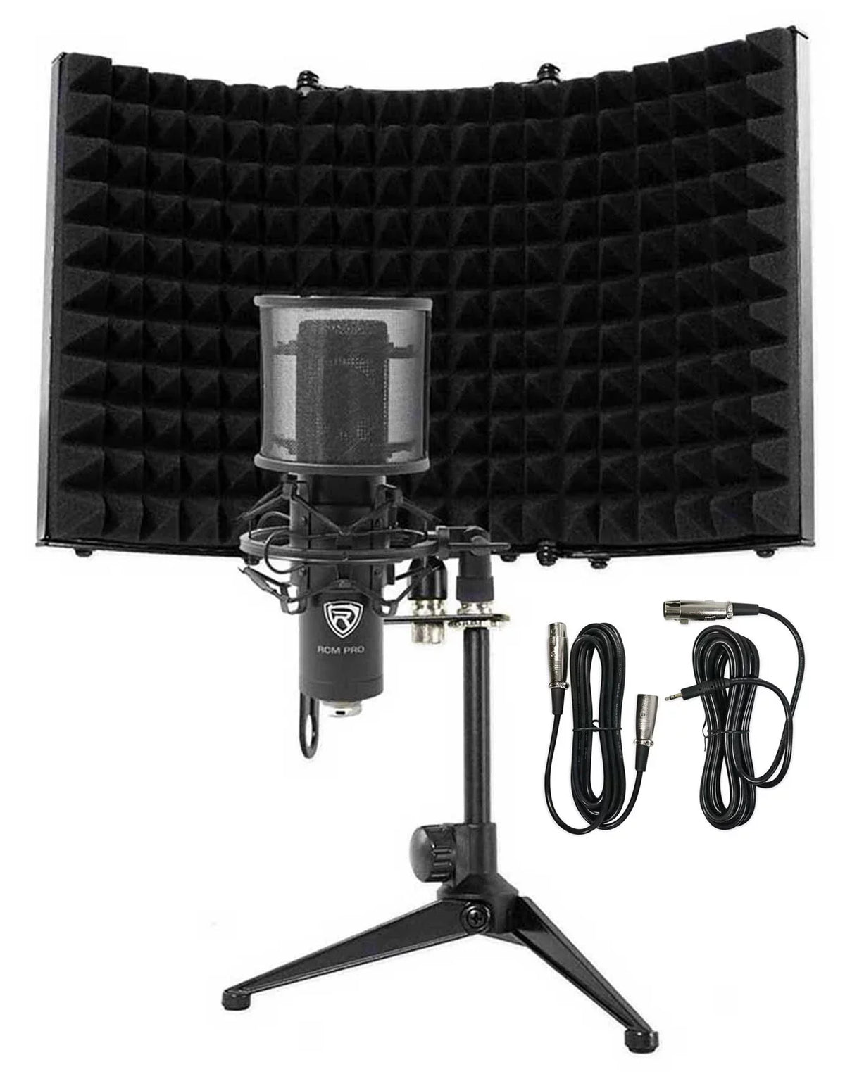 Condenser PRO Shield Rockville Podcast Studio/Recording RCM Microphone+Isolation