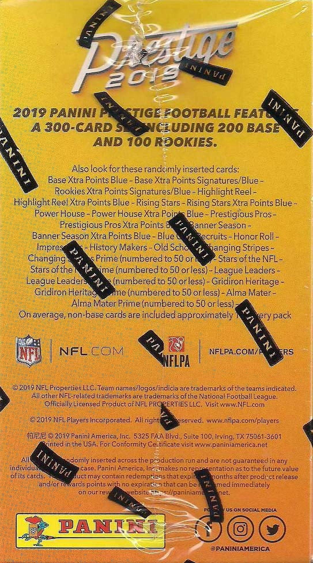 Team Rookies 2019 Featuring Blaster Box- 2019 in Prestige Jerseys NFL Football Panini