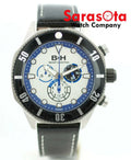 Leather Watch Dunbar Quartz &amp; Brandt 14060 Swiss Hoffman Chronograph B&amp;H Men's