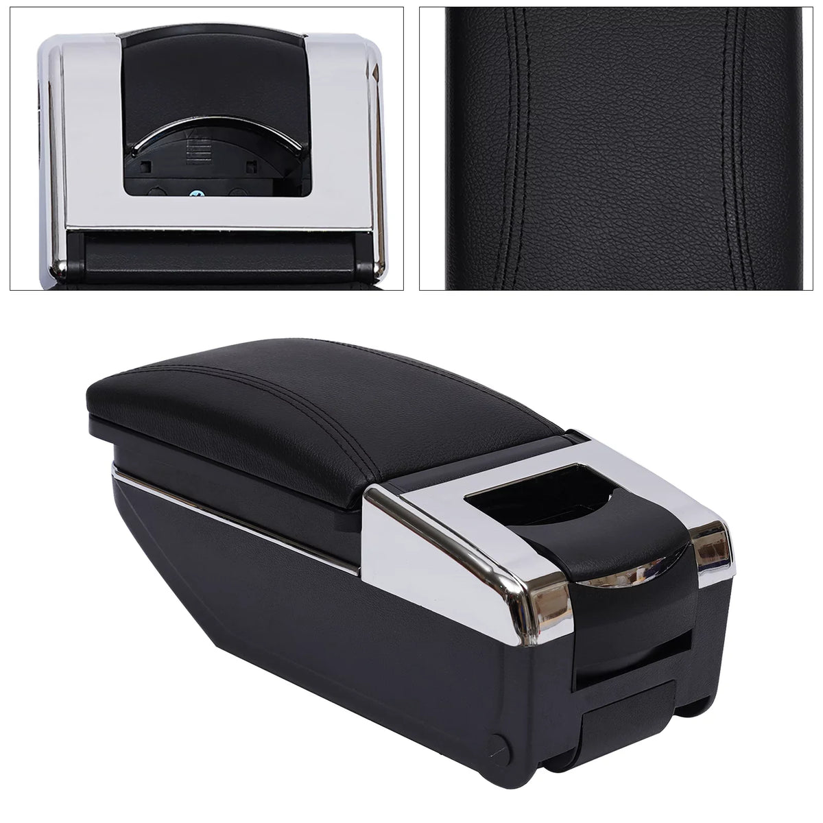 ZhdnBhnos Black Box Storage Rest 2007-2011 Console Car Holder Rotatable For Center Nissan Arm Container Armrest Versa/Tiida/Latio