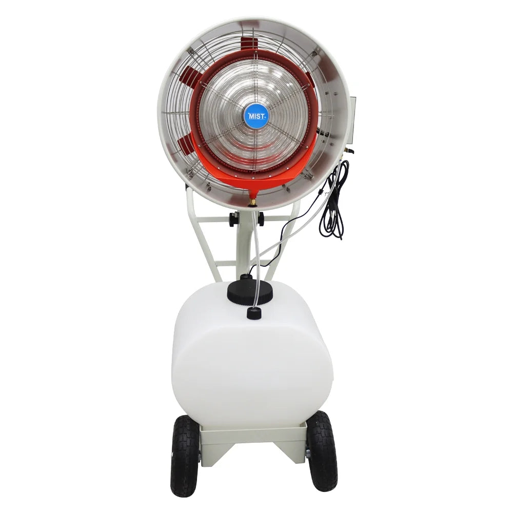 Cooling Hand-pushed and 110V Fan Humidification Watering Spray PreAsion Industrial Electric Humidification Spray Fan