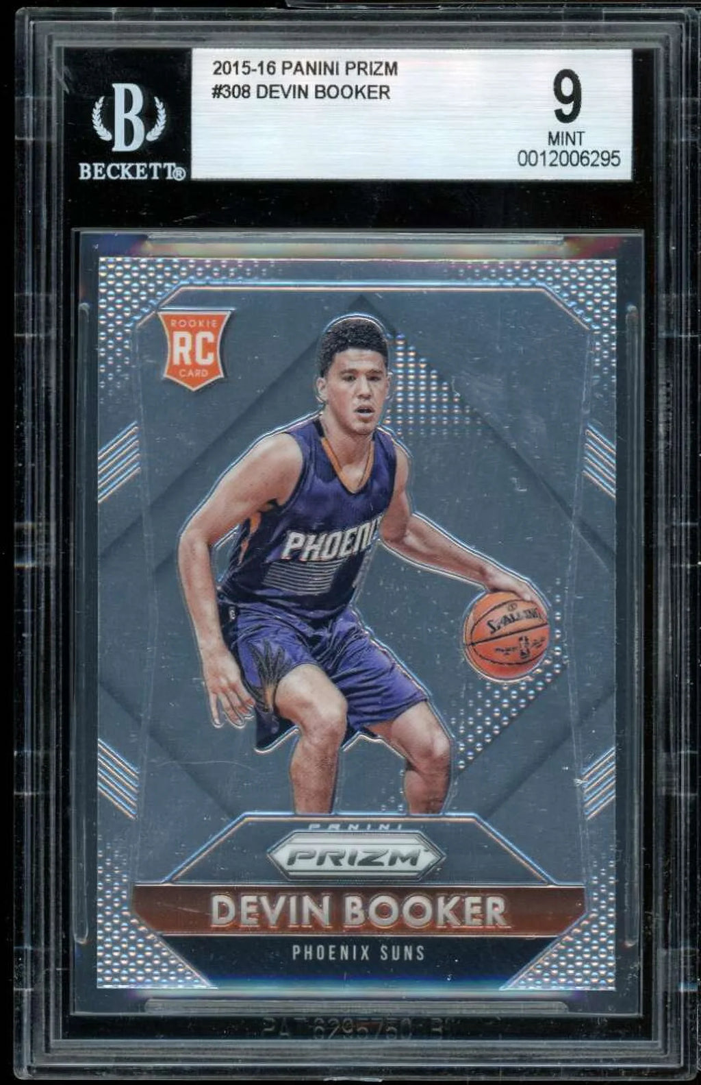 Prizm Panini Devin 2015-16 Rookie 9 Card BGS #308 Booker