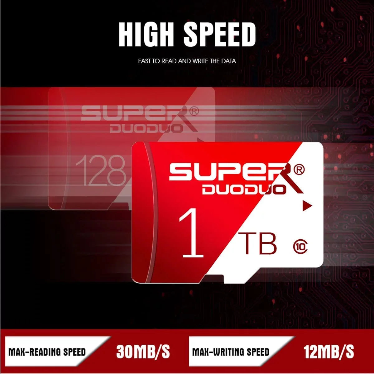 Memory 1TB 1TB and TF Cl10 Adapter 1TB Cams,Action SD Speed High ro GOPRO,Dash for 1TB