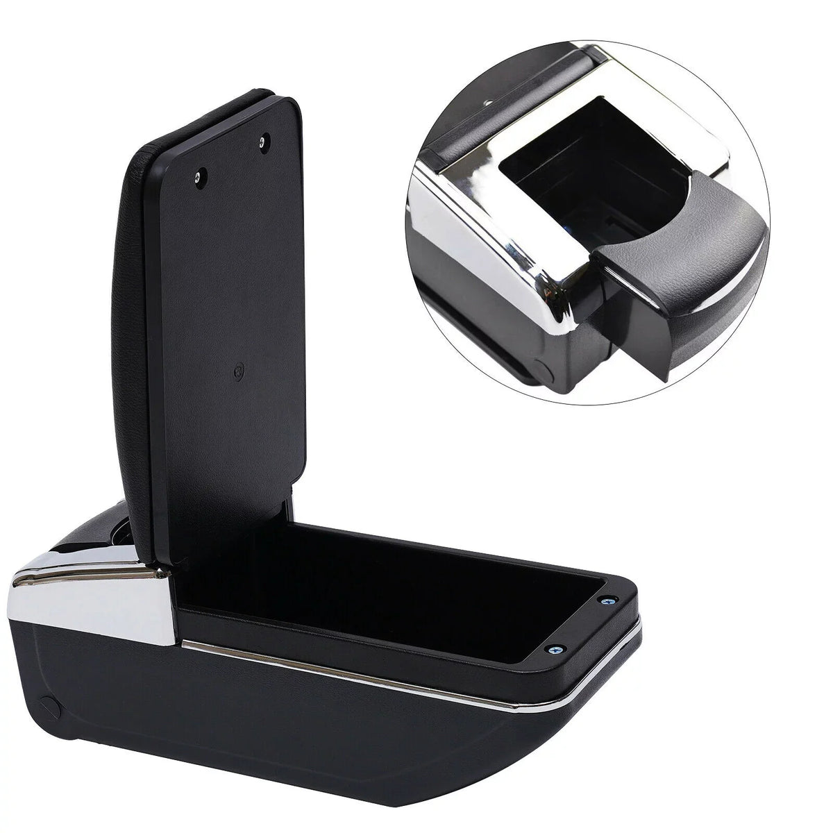 ZhdnBhnos Black Box Storage Rest 2007-2011 Console Car Holder Rotatable For Center Nissan Arm Container Armrest Versa/Tiida/Latio