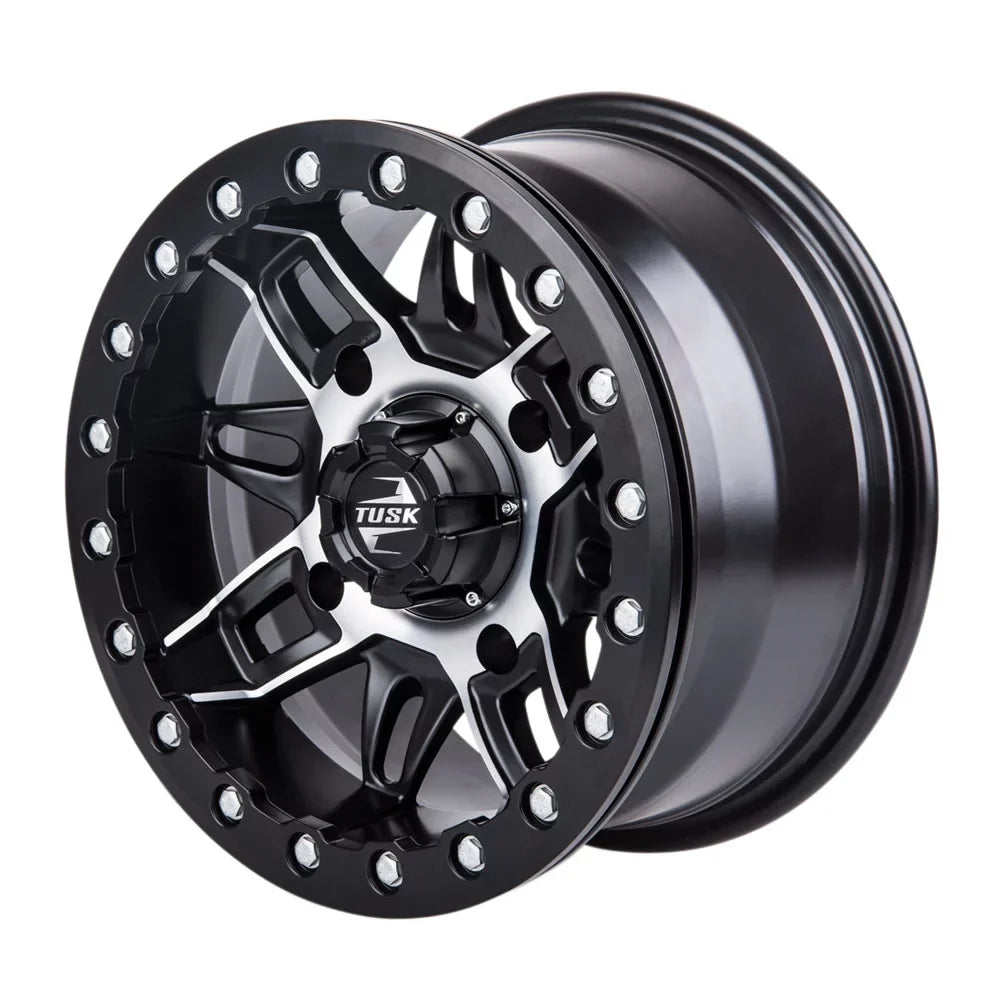 2.0 R-Spec Machined/Black 14x7 1000 RMAX 2022 Wolverine For Wasatch Tusk YAMAHA 4 + Beadlock Wheel 5.0 4/156
