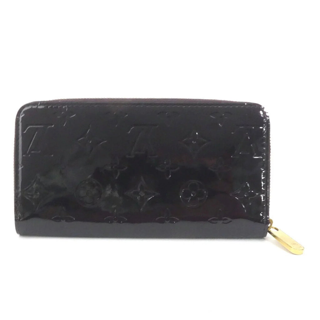 Wallet M93522 Unisex Zipper Verni Monogram Zippy Long (Good) Pre-Owned LOUIS Amaranto Vuitton Louis Round VUITTON