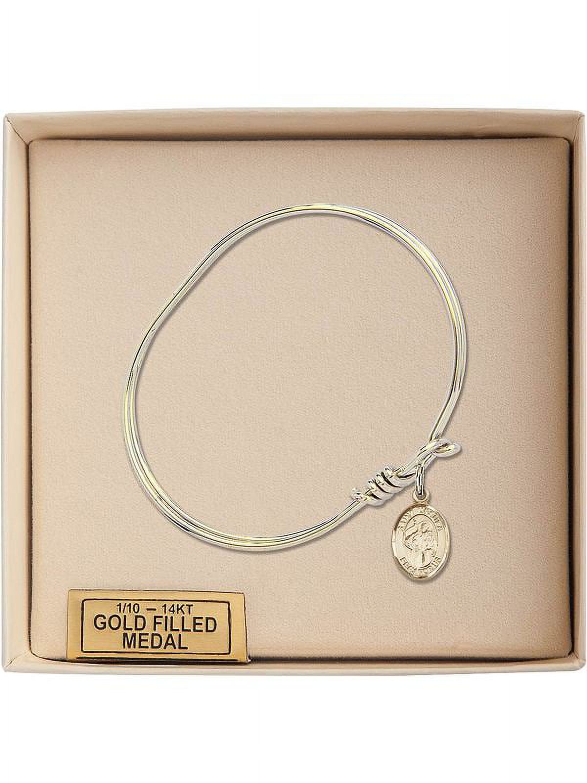 Ursula 3/4 St. in Bracelet inch Gold-Filled Bangle 5 w/ Eye Hook Oval