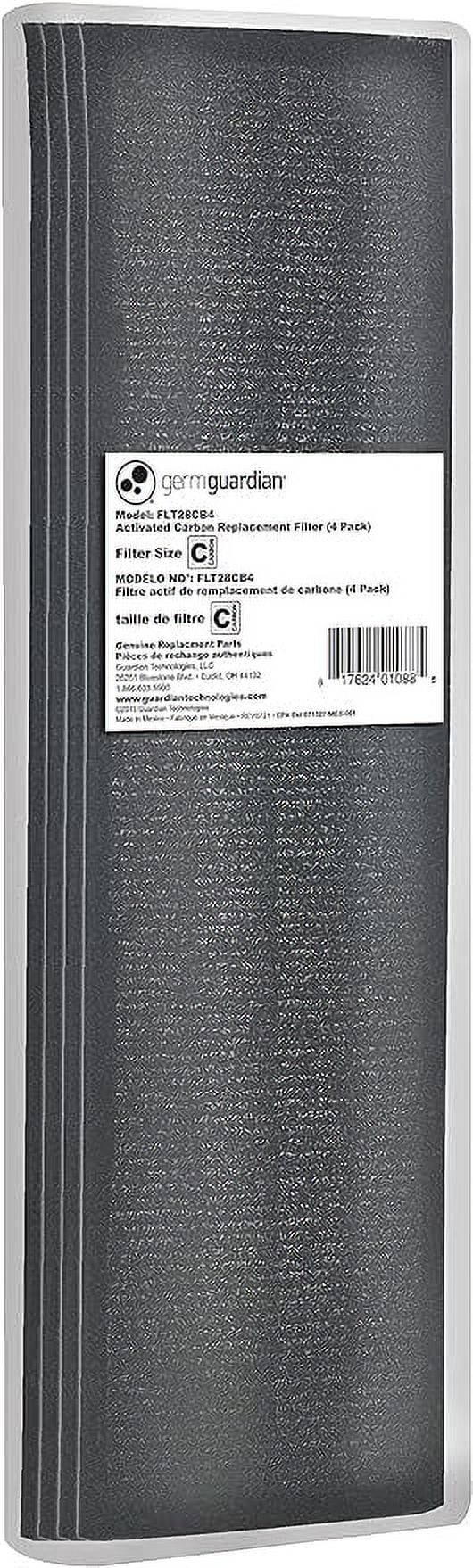 Carbon germguardian Purifiers, Germ FLT28CB4 for AC5000 with Technologies Air Air Filter Genuine for C Guardian 4-Pack Series Purifier FLT5000 use Guardian GermGuardian Filter