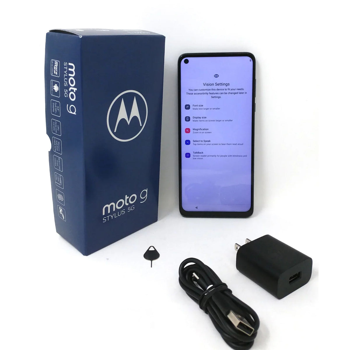 Box - Emerald XT2131-3 RAM Phone 128GB Cosmic G Unlocked 4GB 2021 Motorola 5G Moto 6.8" Open Stylus