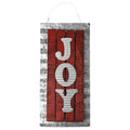 Holiday Hanging 18-3/4-Inch Sign, Metal Joy Corrugated