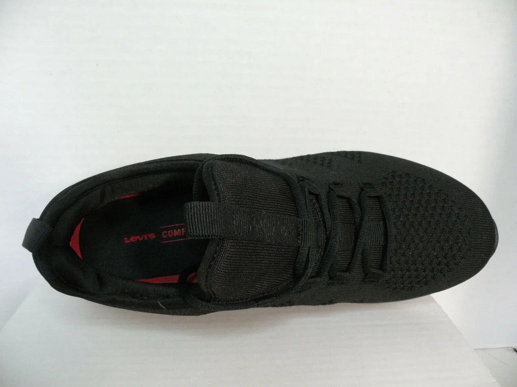 SNEAKERS LOW NEW TRAINERS SPORTS ATHLETIC LEVIS BLACK SHOES MEN 12 SIZE COMFORT